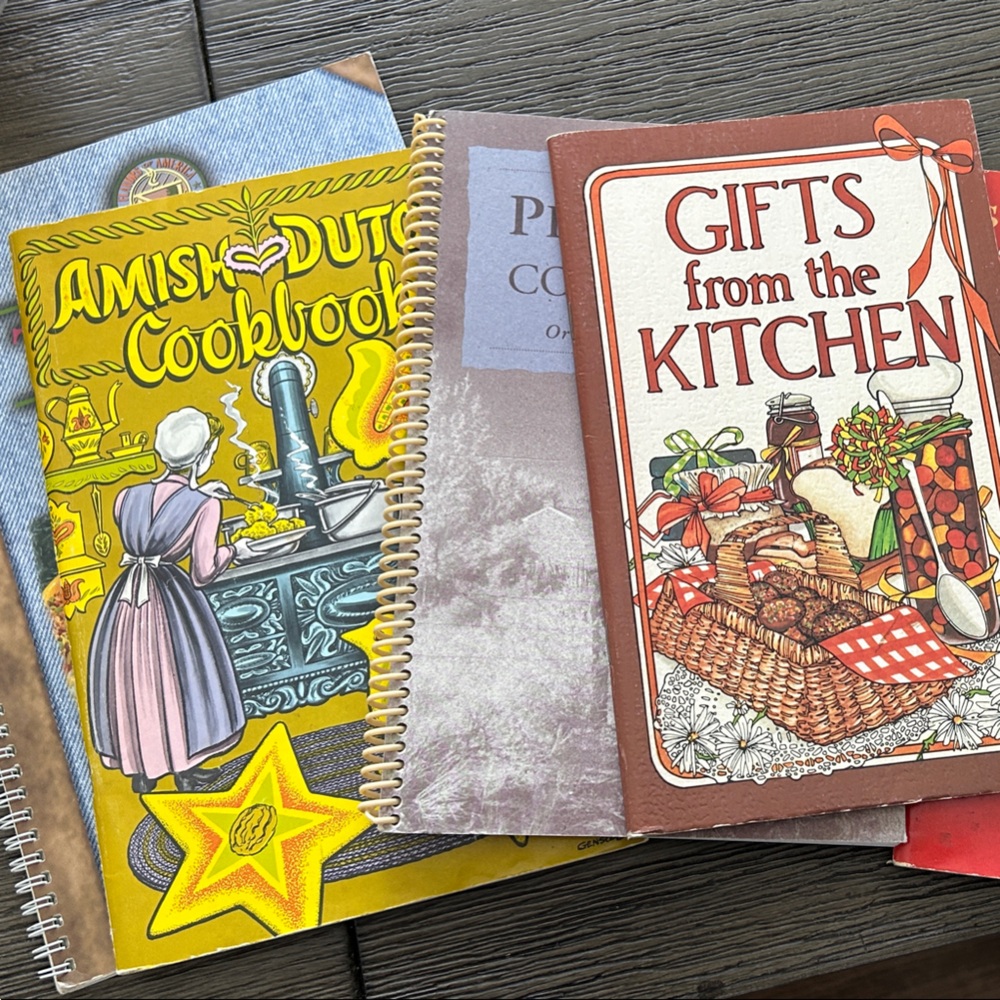 Assorted old unique cookbooks